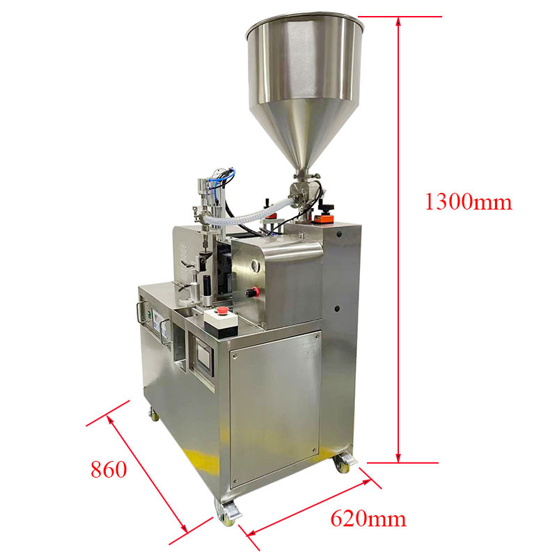 Ultrasonic Plastic Filling And Sealing Cutting Machine for Welding Sealing And Packaging Face Cream Tube